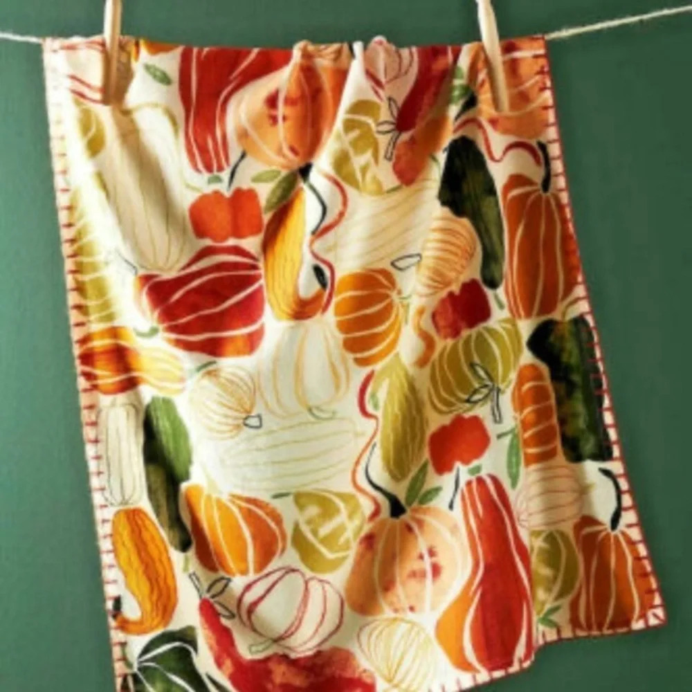 Anthropologie Pumpkin Harvest Kitchen Towel